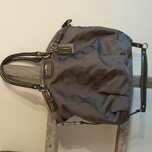 Coach Madison Optic Art Lindsey Flint Grey Satchel